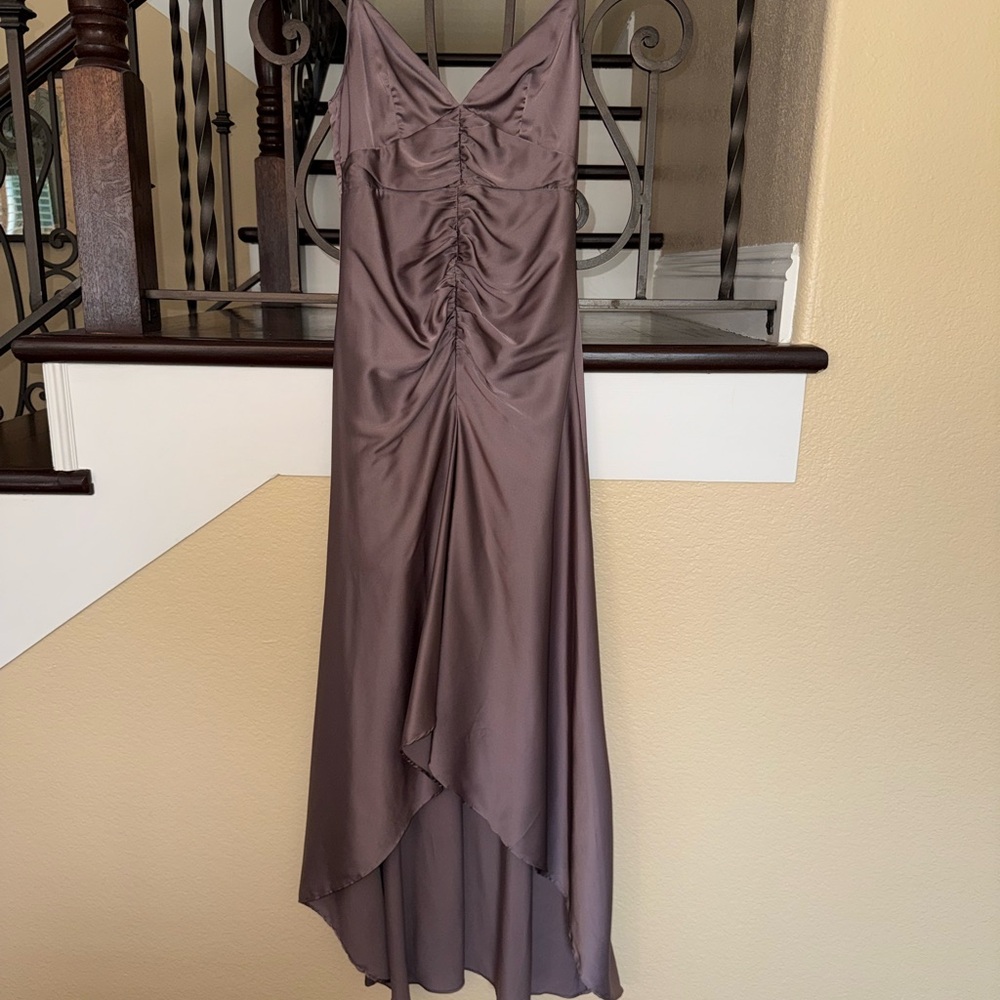 NWT Astr High Low Satin Dress in Dusty Lavender